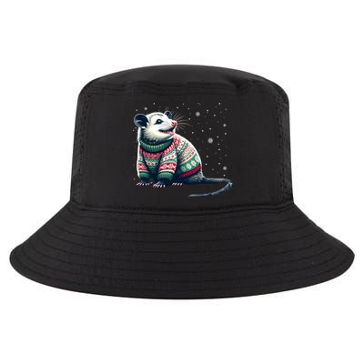 Possum Ugly Christmas Sweater Opposum Lover Rodent Owner Cool Comfort Performance Bucket Hat