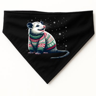 Possum Ugly Christmas Sweater Opposum Lover Rodent Owner USA-Made Doggie Bandana