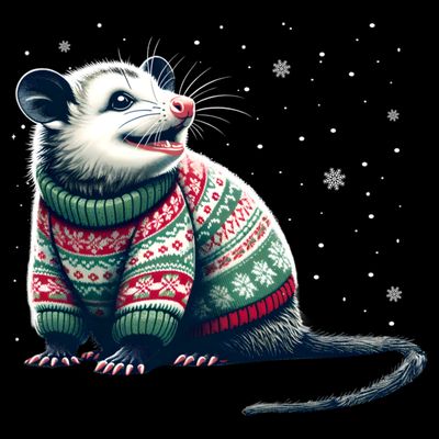 Possum Ugly Christmas Sweater Opposum Lover Rodent Owner T-Shirt