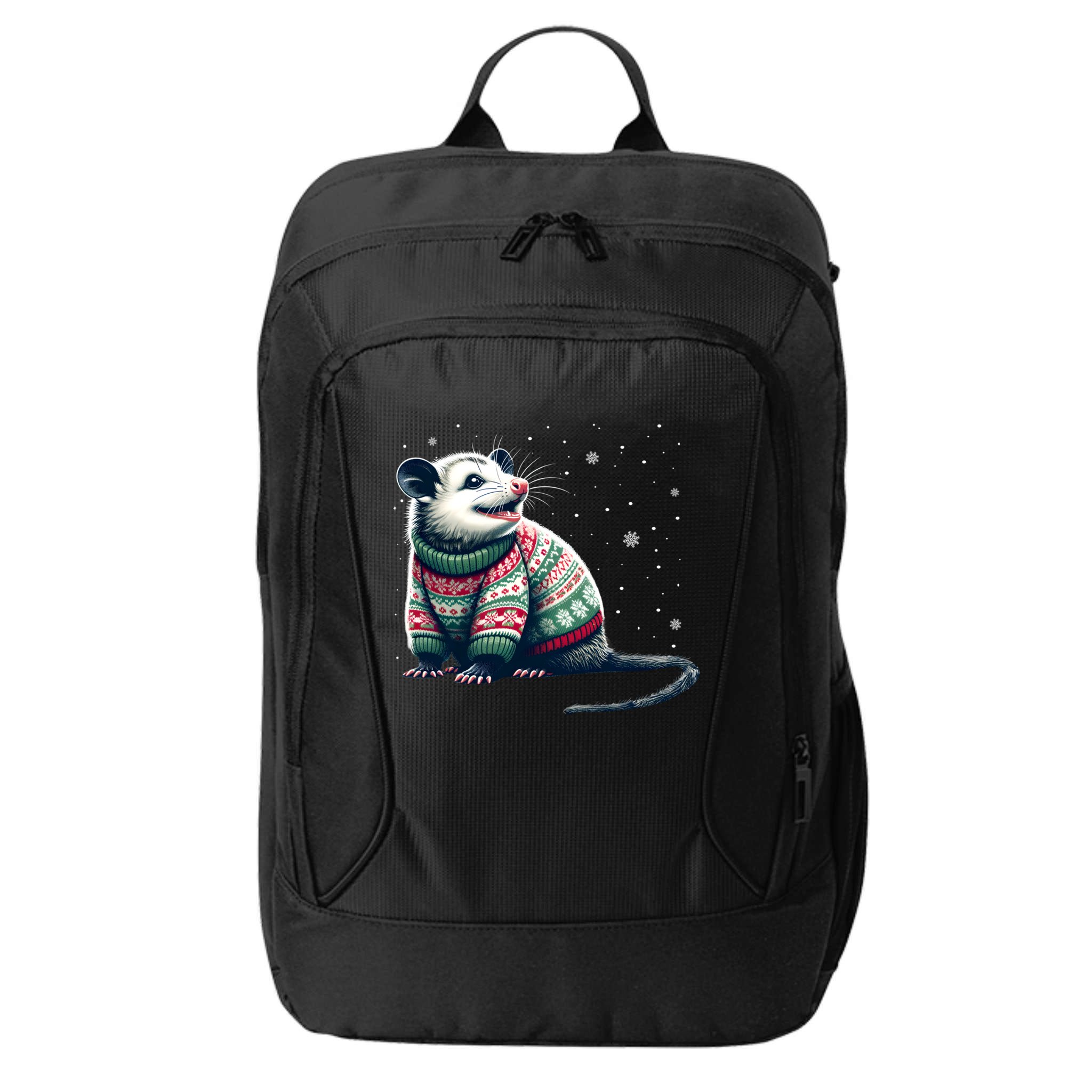 Possum Ugly Christmas Sweater Opposum Lover Rodent Owner City Backpack