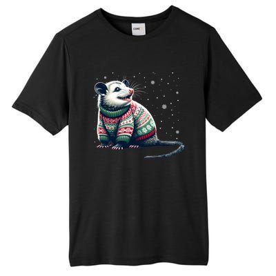 Possum Ugly Christmas Sweater Opposum Lover Rodent Owner Tall Fusion ChromaSoft Performance T-Shirt