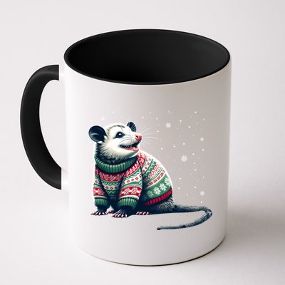 Possum Ugly Christmas Sweater Opposum Lover Rodent Owner Mug