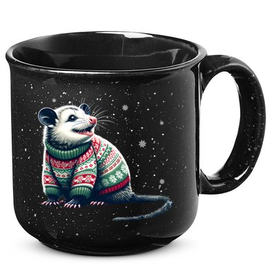 Possum Ugly Christmas Sweater Opposum Lover Rodent Owner 15oz Campfire Ceramic Mug