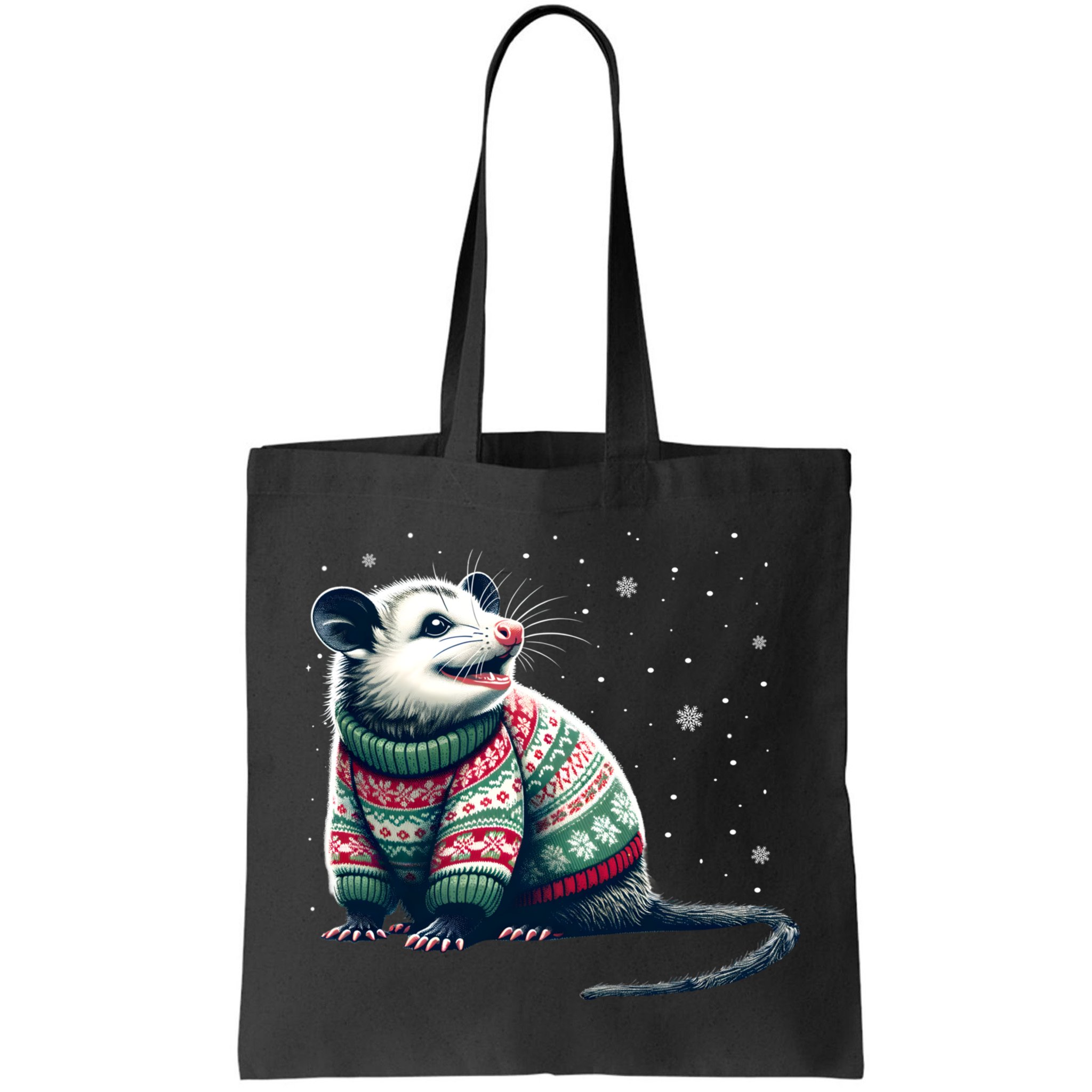 Possum Ugly Christmas Sweater Opposum Lover Rodent Owner Bag
