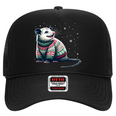 Possum Ugly Christmas Sweater Opposum Lover Rodent Owner Trucker Hat