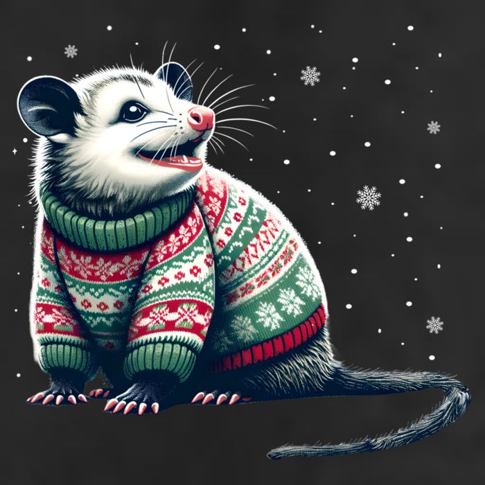 Possum Ugly Christmas Sweater Opposum Lover Rodent Owner Hat