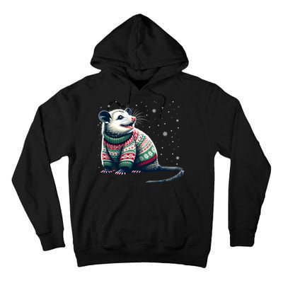 Possum Ugly Christmas Sweater Opposum Lover Rodent Owner Tall Hoodie