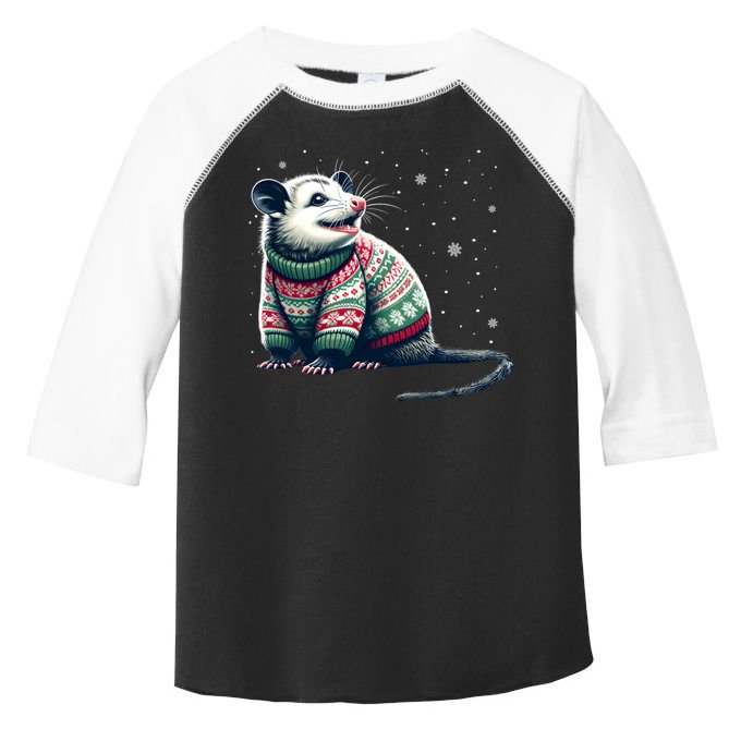 Possum Ugly Christmas Sweater Opposum Lover Rodent Owner Toddler Fine Jersey T-Shirt