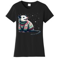 Possum Ugly Christmas Sweater Opposum Lover Rodent Owner Women's T-Shirt