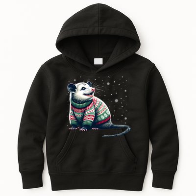 Possum Ugly Christmas Sweater Opposum Lover Rodent Owner Kids Hoodie