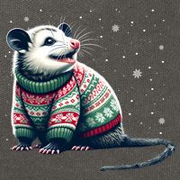 Possum Ugly Christmas Sweater Opposum Lover Rodent Owner Cotton Canvas Backpack