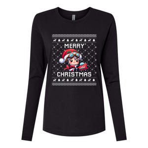 Pilot Ugly Christmas Outfit Idea Viation Lovers Cute Gift Womens Cotton Relaxed Long Sleeve T-Shirt