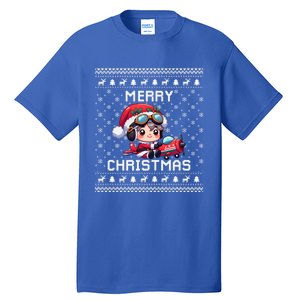 Pilot Ugly Christmas Outfit Idea Viation Lovers Cute Gift Tall T-Shirt