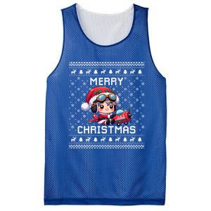 Pilot Ugly Christmas Outfit Idea Viation Lovers Cute Gift Mesh Reversible Basketball Jersey Tank