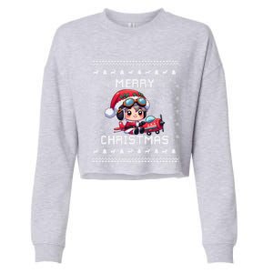 Pilot Ugly Christmas Outfit Idea Viation Lovers Cute Gift Cropped Pullover Crew