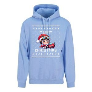 Pilot Ugly Christmas Outfit Idea Viation Lovers Cute Gift Unisex Surf Hoodie