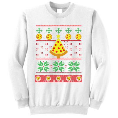 Pizza Ugly Christmas Sweater Xmas Crustmas Design Sweatshirt