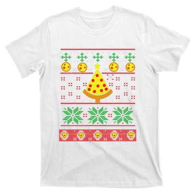 Pizza Ugly Christmas Sweater Xmas Crustmas Design T-Shirt