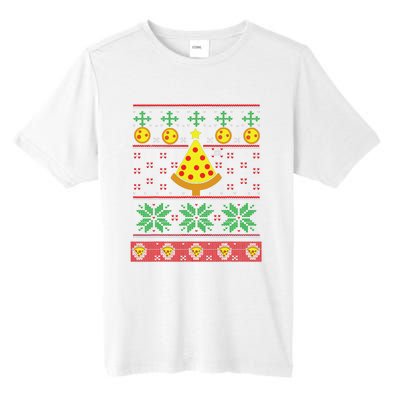 Pizza Ugly Christmas Sweater Xmas Crustmas Design Tall Fusion ChromaSoft Performance T-Shirt