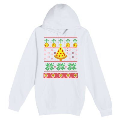 Pizza Ugly Christmas Sweater Xmas Crustmas Design Premium Pullover Hoodie