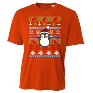 Penguin Ugly Christmas Penguin Gift Cooling Performance Crew T-Shirt