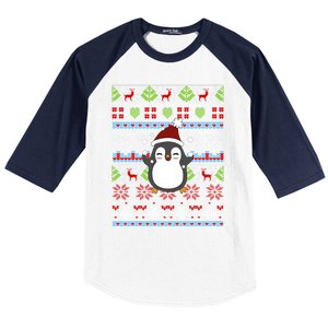 Penguin Ugly Christmas Penguin Gift Baseball Sleeve Shirt