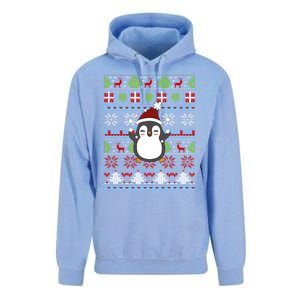 Penguin Ugly Christmas Penguin Gift Unisex Surf Hoodie