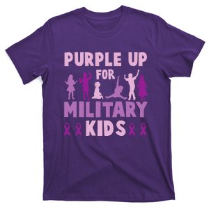 Purple Up Children's Costumes Military Children's Month American Flag T-Shirt