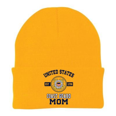 Proud Us Coast Guard Mom Military Pride Gift Knit Cap Winter Beanie