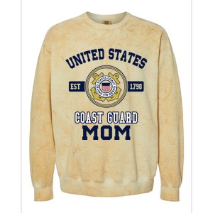 Proud Us Coast Guard Mom Military Pride Gift Colorblast Crewneck Sweatshirt