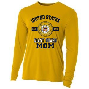 Proud Us Coast Guard Mom Military Pride Gift Cooling Performance Long Sleeve Crew