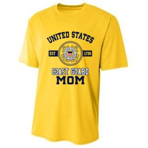 Proud Us Coast Guard Mom Military Pride Gift Performance Sprint T-Shirt