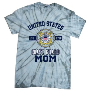 Proud Us Coast Guard Mom Military Pride Gift Tie-Dye T-Shirt