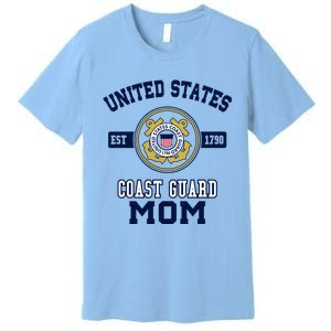 Proud Us Coast Guard Mom Military Pride Gift Premium T-Shirt