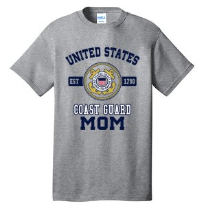 Proud Us Coast Guard Mom Military Pride Gift Tall T-Shirt