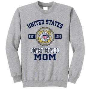 Proud Us Coast Guard Mom Military Pride Gift Tall Sweatshirt