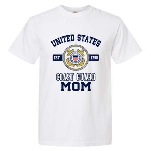 Proud Us Coast Guard Mom Military Pride Gift Garment-Dyed Heavyweight T-Shirt