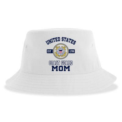 Proud Us Coast Guard Mom Military Pride Gift Sustainable Bucket Hat