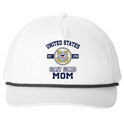 Proud Us Coast Guard Mom Military Pride Gift Snapback Five-Panel Rope Hat