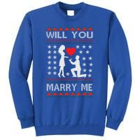 Proposal Ugly Christmas Design Funny Marry Me Gift Sweatshirt