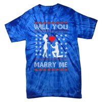 Proposal Ugly Christmas Design Funny Marry Me Gift Tie-Dye T-Shirt