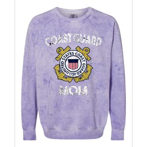 Proud Us Coast Guard Mom Military Pride Gift Colorblast Crewneck Sweatshirt