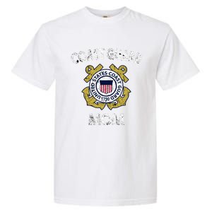 Proud Us Coast Guard Mom Military Pride Gift Garment-Dyed Heavyweight T-Shirt