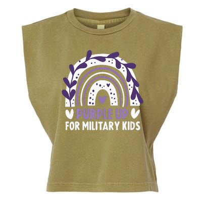 Purple Up Children's Costumes Military Children's Month American Flag Garment-Dyed Women's Muscle Tee