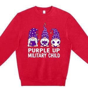 Purple Up Children's Costumes Military Children's Month American Flag Premium Crewneck Sweatshirt