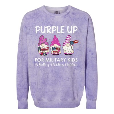 Purple Up Children's Costumes Military Children's Month American Flag Colorblast Crewneck Sweatshirt