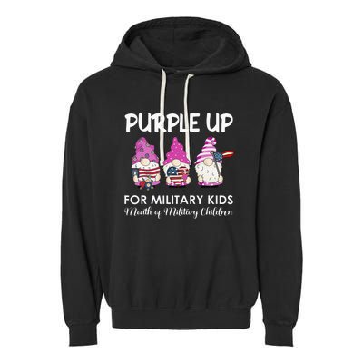 Purple Up Children's Costumes Military Children's Month American Flag Garment-Dyed Fleece Hoodie