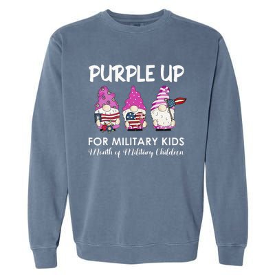 Purple Up Children's Costumes Military Children's Month American Flag Garment-Dyed Sweatshirt