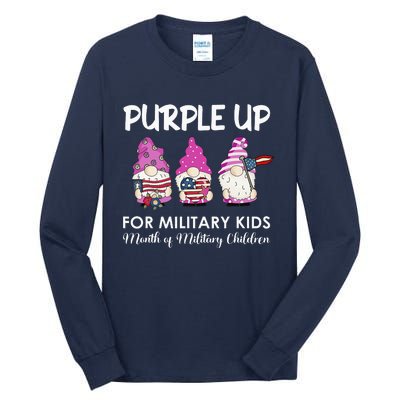 Purple Up Children's Costumes Military Children's Month American Flag Tall Long Sleeve T-Shirt