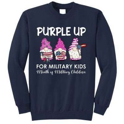 Purple Up Children's Costumes Military Children's Month American Flag Tall Sweatshirt